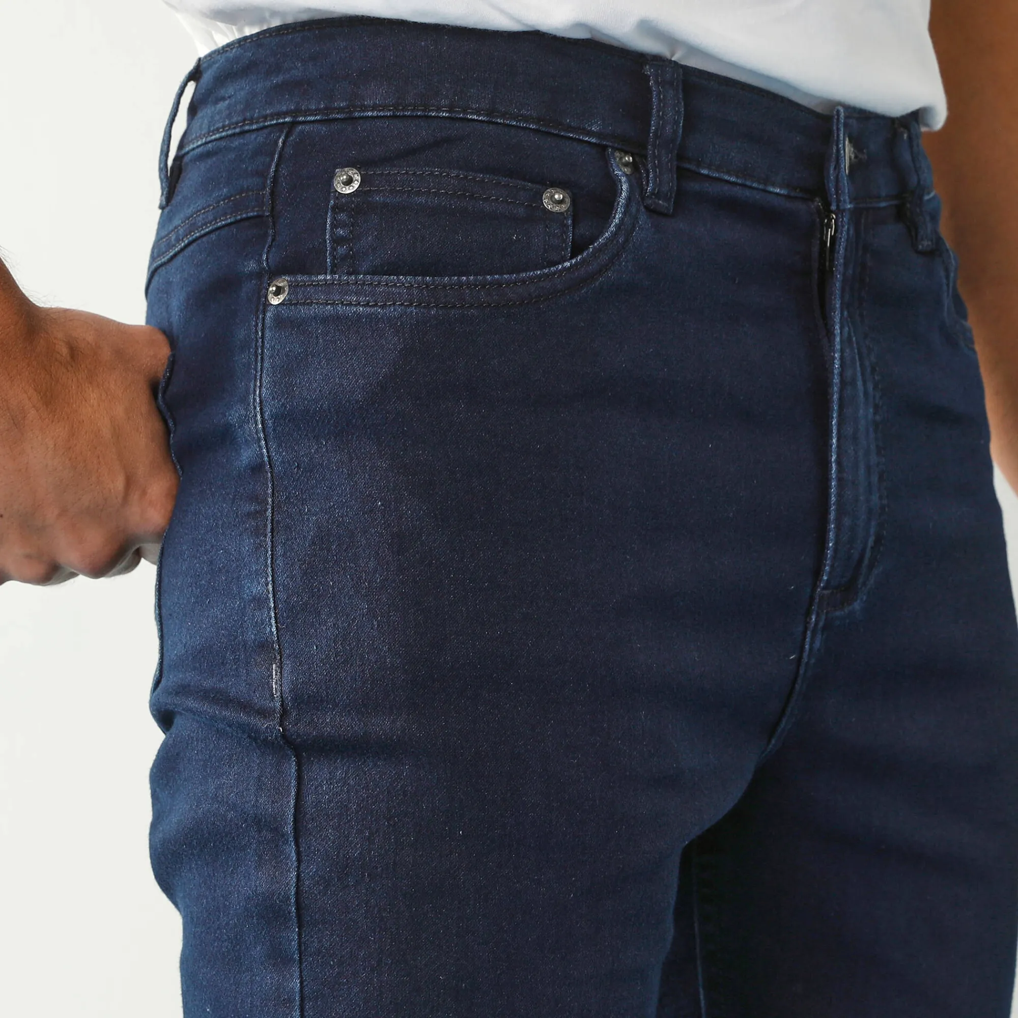 Jeans<Blancheporte Rechte jeans met 5 zakken, ultrastretch denim - L32 dark blue