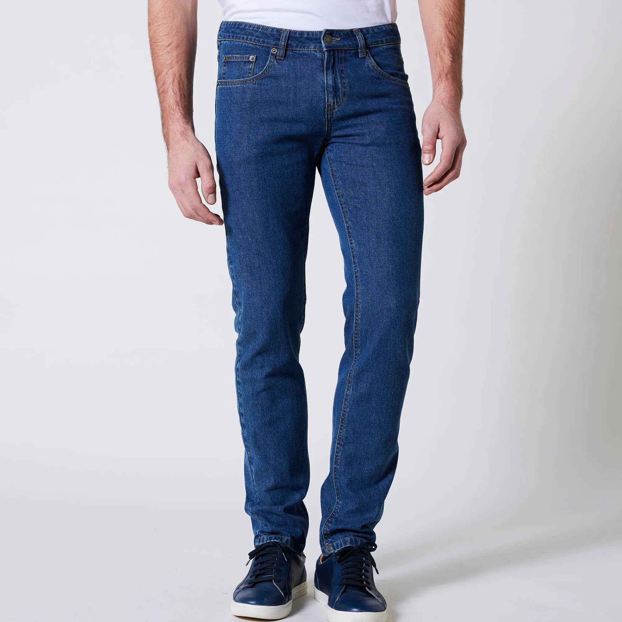 Jeans<Blancheporte Rechte stretchjeans, afgerond onder de buik - binnenpijplengte 72 cm stone