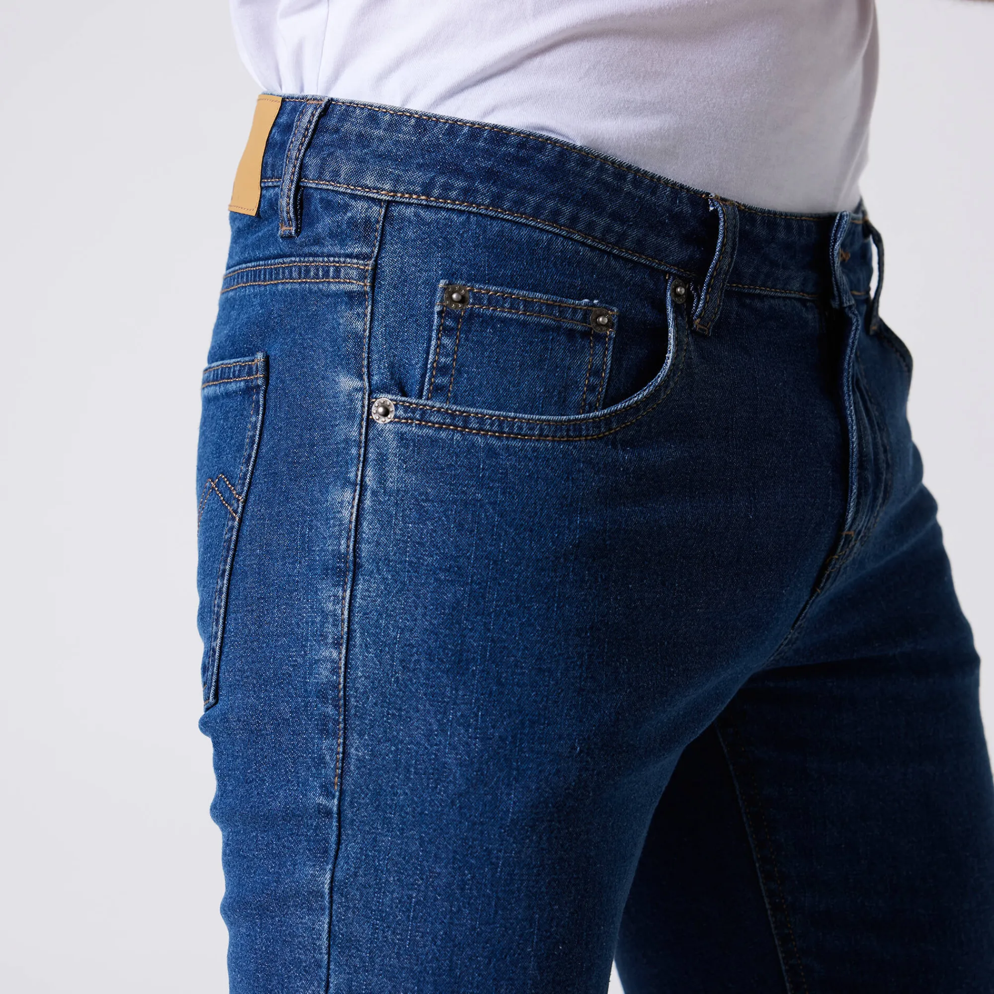 Jeans<Blancheporte Rechte stretchjeans, afgerond onder de buik - binnenpijplengte 72 cm stone