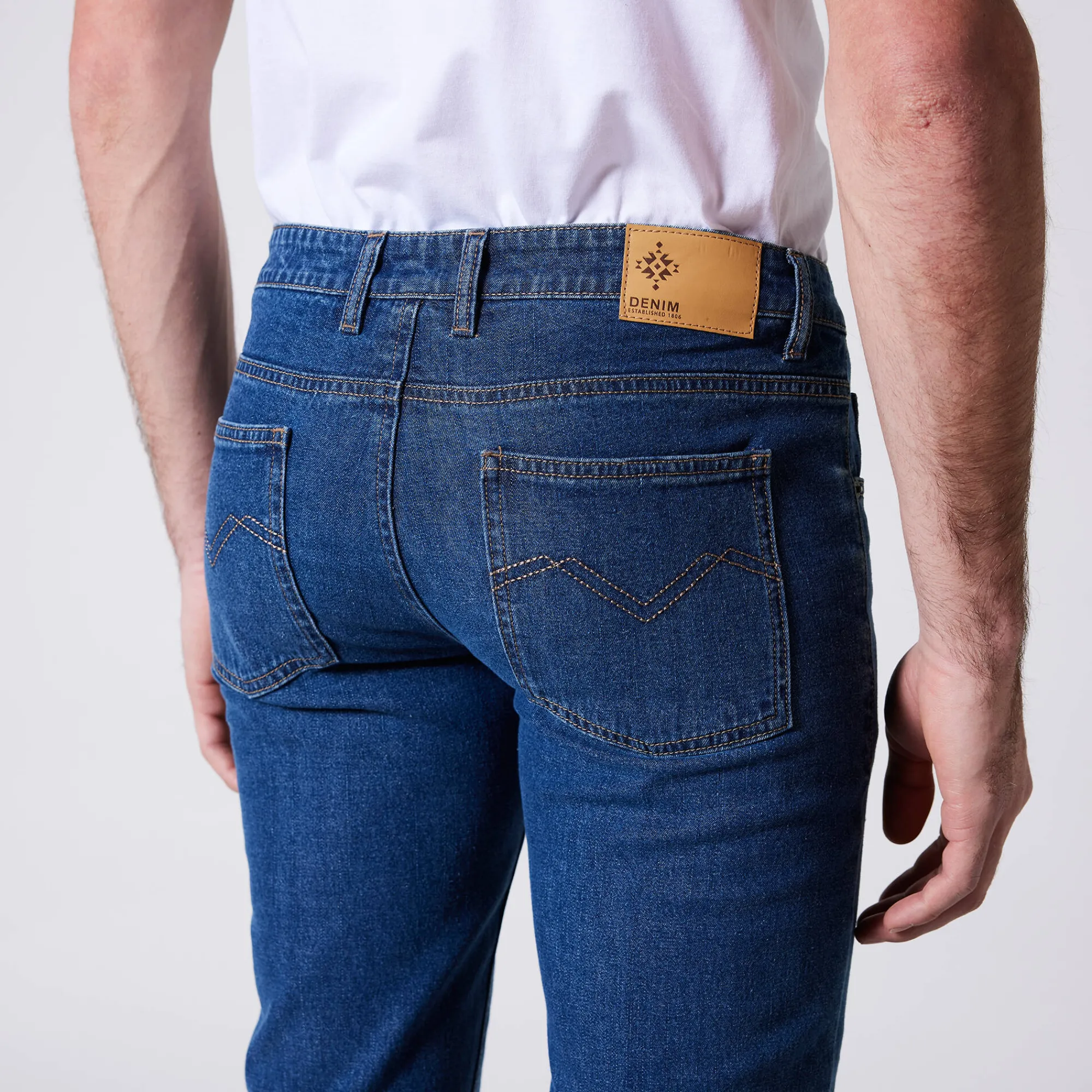 Jeans<Blancheporte Rechte stretchjeans, afgerond onder de buik - binnenpijplengte 72 cm stone