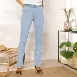 Jeans<Blancheporte Rechte 'ultracomfortabele' jeans met elastische taille bleached