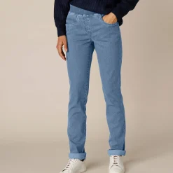 Jeans<Blancheporte Rechte 'ultracomfortabele' jeans met elastische taille DARK BLEACHED