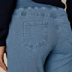 Jeans<Blancheporte Rechte 'ultracomfortabele' jeans met elastische taille DARK BLEACHED