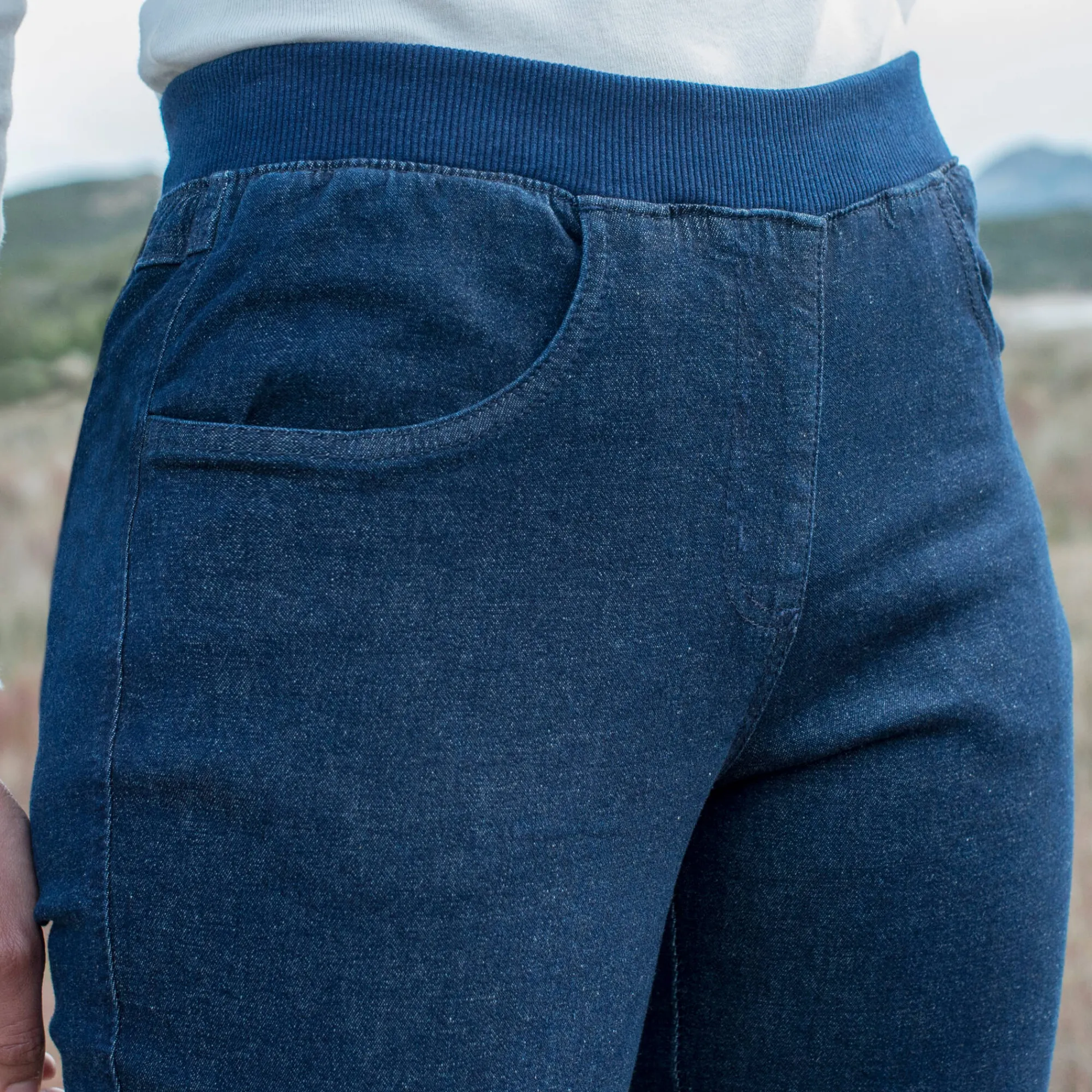 Jeans<Blancheporte Rechte 'ultracomfortabele' jeans met elastische taille dark blue
