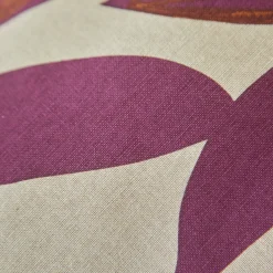 Kussen<Blancheporte Rechthoekig kussen met bladerenprint naturel / vijgenkleur