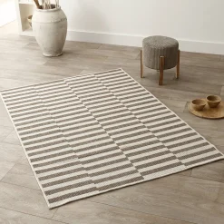 Tapijt<Blancheporte Rechthoekig tapijt met strepen taupe