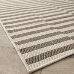 Tapijt<Blancheporte Rechthoekig tapijt met strepen taupe