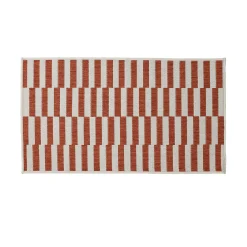 Tapijt<Blancheporte Rechthoekig tapijt met strepen terracotta