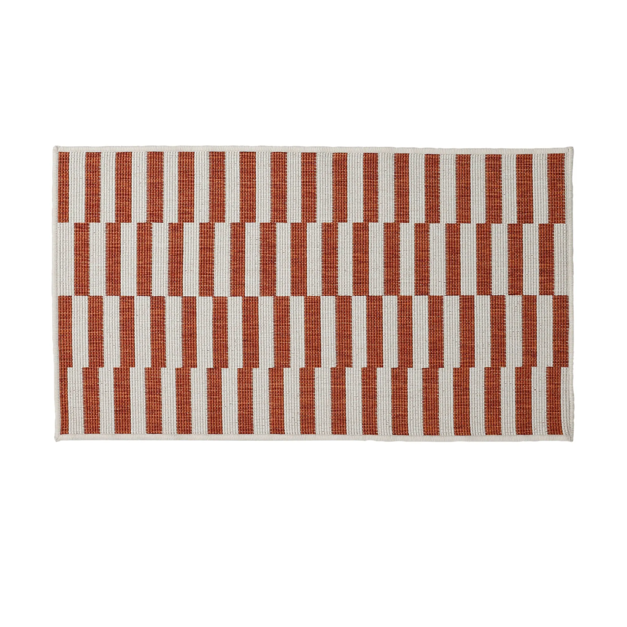 Tapijt<Blancheporte Rechthoekig tapijt met strepen terracotta
