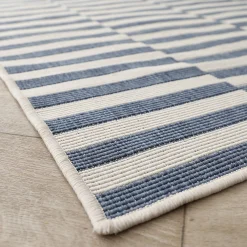 Tapijt<Blancheporte Rechthoekig tapijt met strepen blauw