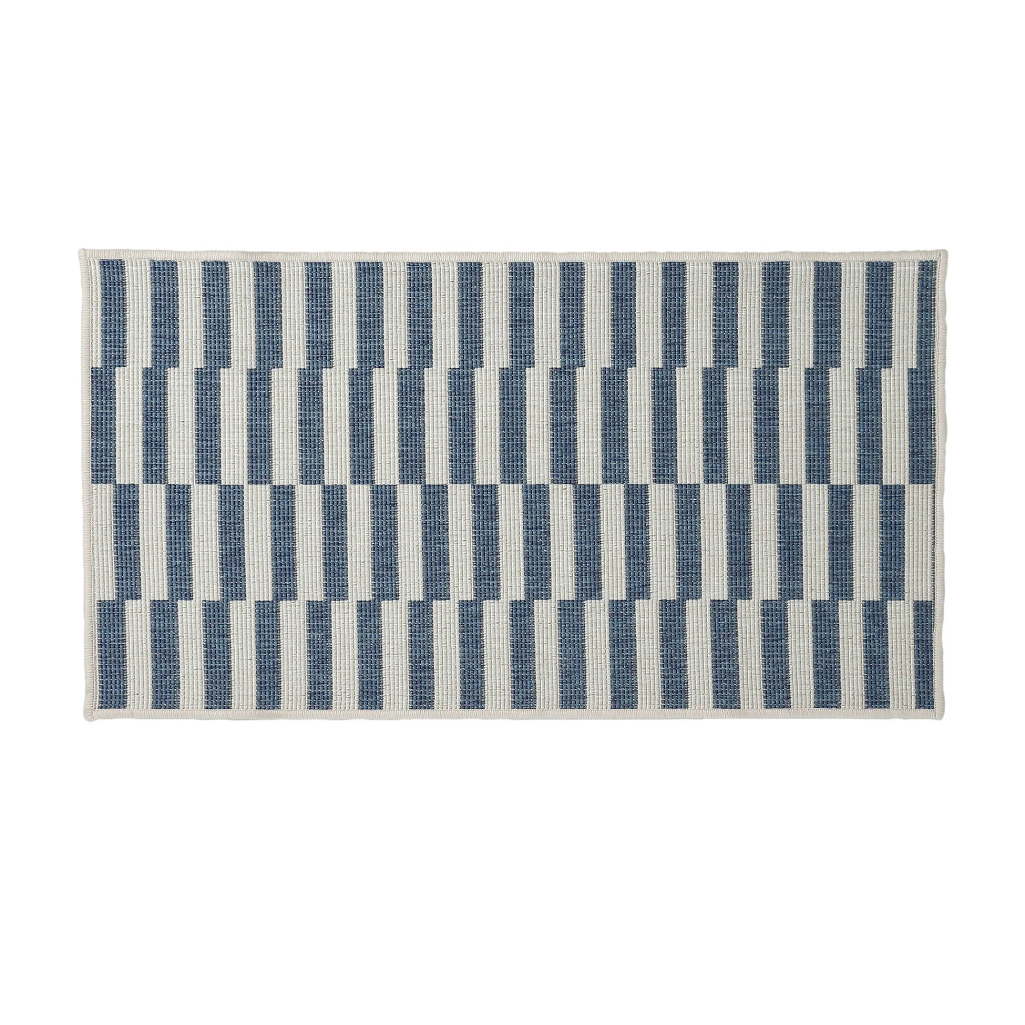 Tapijt<Blancheporte Rechthoekig tapijt met strepen blauw