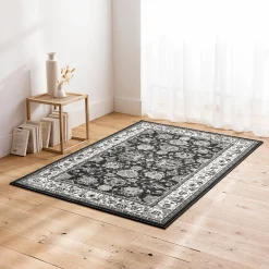 Tapijt<Blancheporte Rechthoekig tapijtje met Perzisch motief antracietgrijs