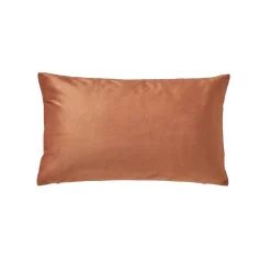 Kussen<Blancheporte Rechthoekig velours kussen met bloemenprint karamel