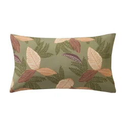 Kussenhoes<Blancheporte Rechthoekige kussenhoes met bladerenprint - set van 2 groen