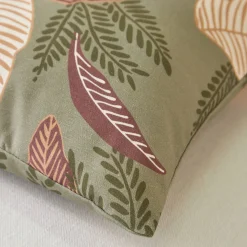 Kussenhoes<Blancheporte Rechthoekige kussenhoes met bladerenprint - set van 2 groen
