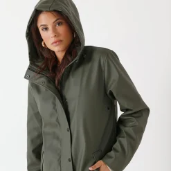 Parka En Donsjas<Blancheporte Regenjas in toile cirée van gerecycleerd polyester(**) kaki
