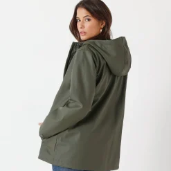 Parka En Donsjas<Blancheporte Regenjas in toile cirée van gerecycleerd polyester(**) kaki
