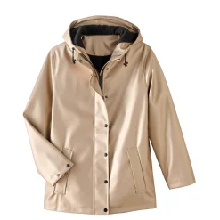 Parka En Donsjas<Blancheporte Regenjas in toile cirée van gerecycleerd polyester(**) GLANZEND BEIGE