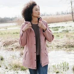 Parka En Donsjas<Blancheporte Regenjas in toile cirée van gerecycleerd polyester(**) grijsroze