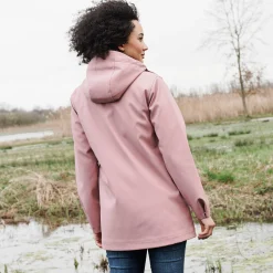 Parka En Donsjas<Blancheporte Regenjas in toile cirée van gerecycleerd polyester(**) grijsroze
