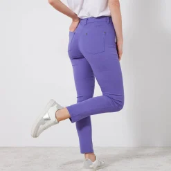Broek<Colors&Co Rekbare 7/8-broek met nauwsluitend model iris