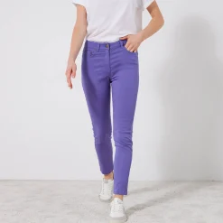 Broek<Colors&Co Rekbare 7/8-broek met nauwsluitend model iris