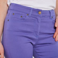 Broek<Colors&Co Rekbare 7/8-broek met nauwsluitend model iris