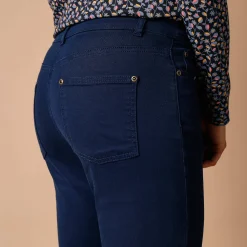 Broek<Colors&Co Rekbare 7/8-broek met nauwsluitend model marine