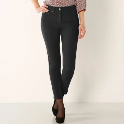Broek<Colors&Co Rekbare 7/8-broek met nauwsluitend model zwart