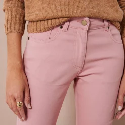 Broek<Colors&Co Rekbare 7/8-broek met nauwsluitend model blushroze