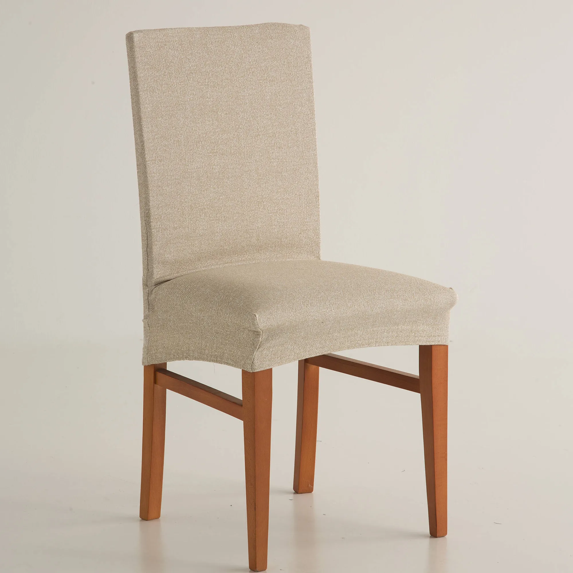 Stoelhoes<Blancheporte Rekbare chiné stoelhoes in jacquard beige