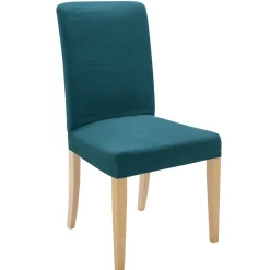 Stoelhoes<Blancheporte Rekbare, effen stoelhoes - integrale hoes of enkel zitting eendenblauw