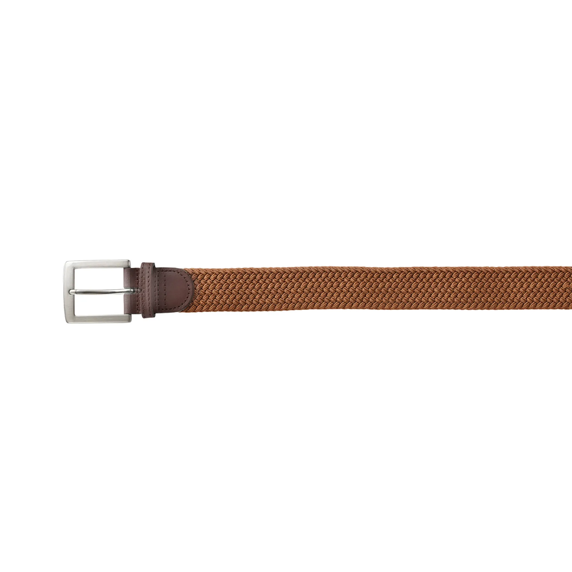Accessoires<Blancheporte Rekbare gevlochten riem met leren details koper