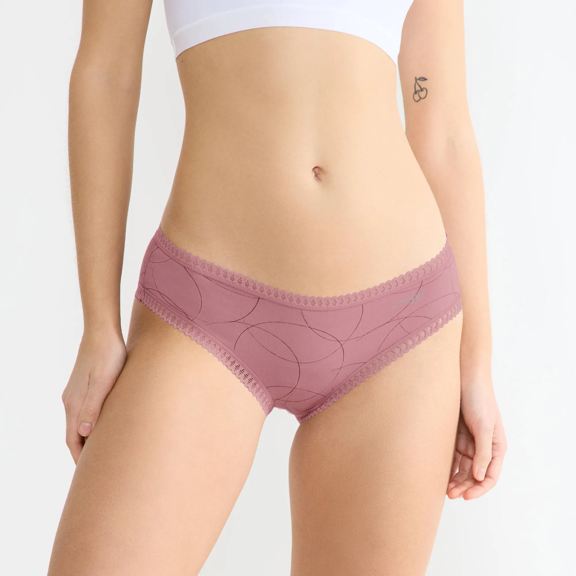 Slip En Shorty<Sloggi Rekbare hipster met kant "Go Crush" - set van 3 roze