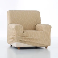 Zitbankhoes<Blancheporte Rekbare hoes voor fauteuil en zitbank Alice beige
