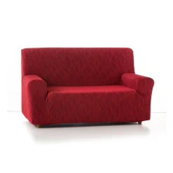 Zitbankhoes<Blancheporte Rekbare hoes voor fauteuil en zitbank Alice rood