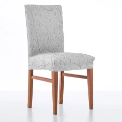Stoelhoes<Blancheporte Rekbare integrale stoelhoes met jacquardmotief lichtgrijs