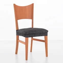 Stoelhoes<Blancheporte Rekbare stoelhoes met jacquardmotief - set van 2 grijs