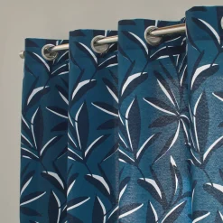 Gordijn, Glasgordijn & Store<Blancheporte Rideau imprimé feuillage blauw