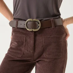 Sieraden En Feestaccessoires|Accessoires En Juwelen<Blancheporte Riem met goudkleurige gesp chocolade