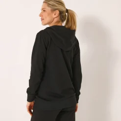 Trui En Vest<Blancheporte Ritsjasje met kap, geruwd molton zwart