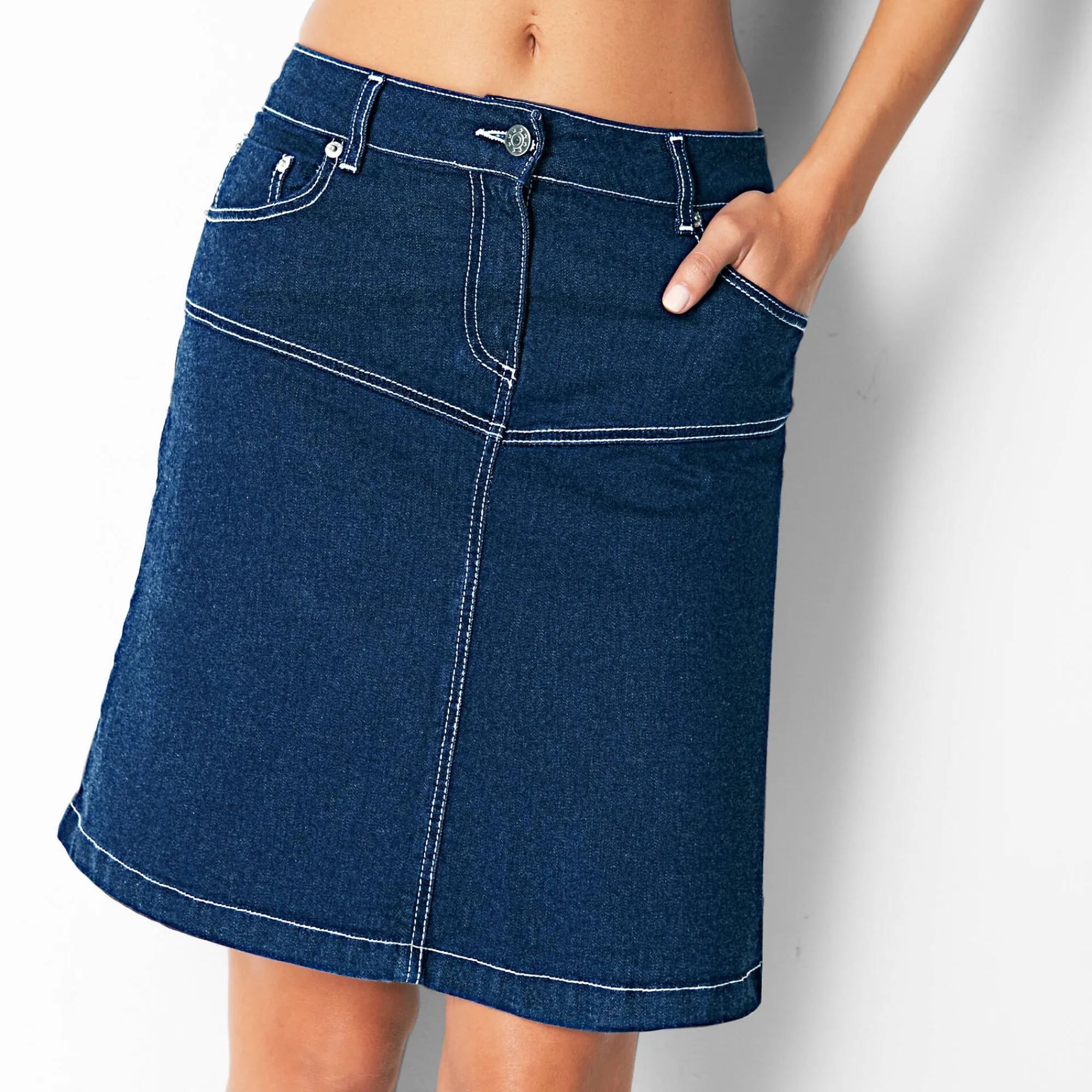 Rok<Blancheporte Rok in jeans stone
