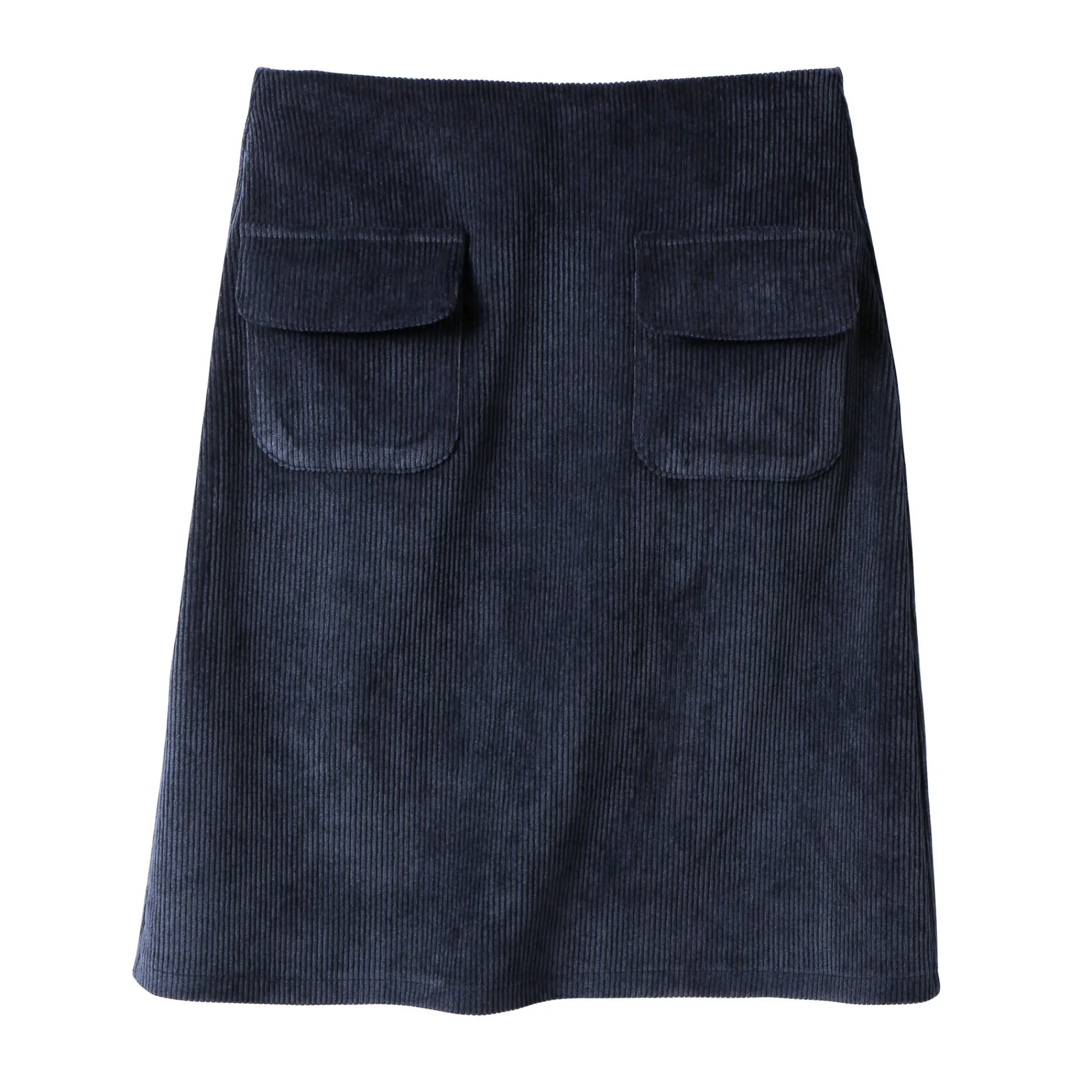 Rok<Blancheporte Rok in velours met A-lijn marine