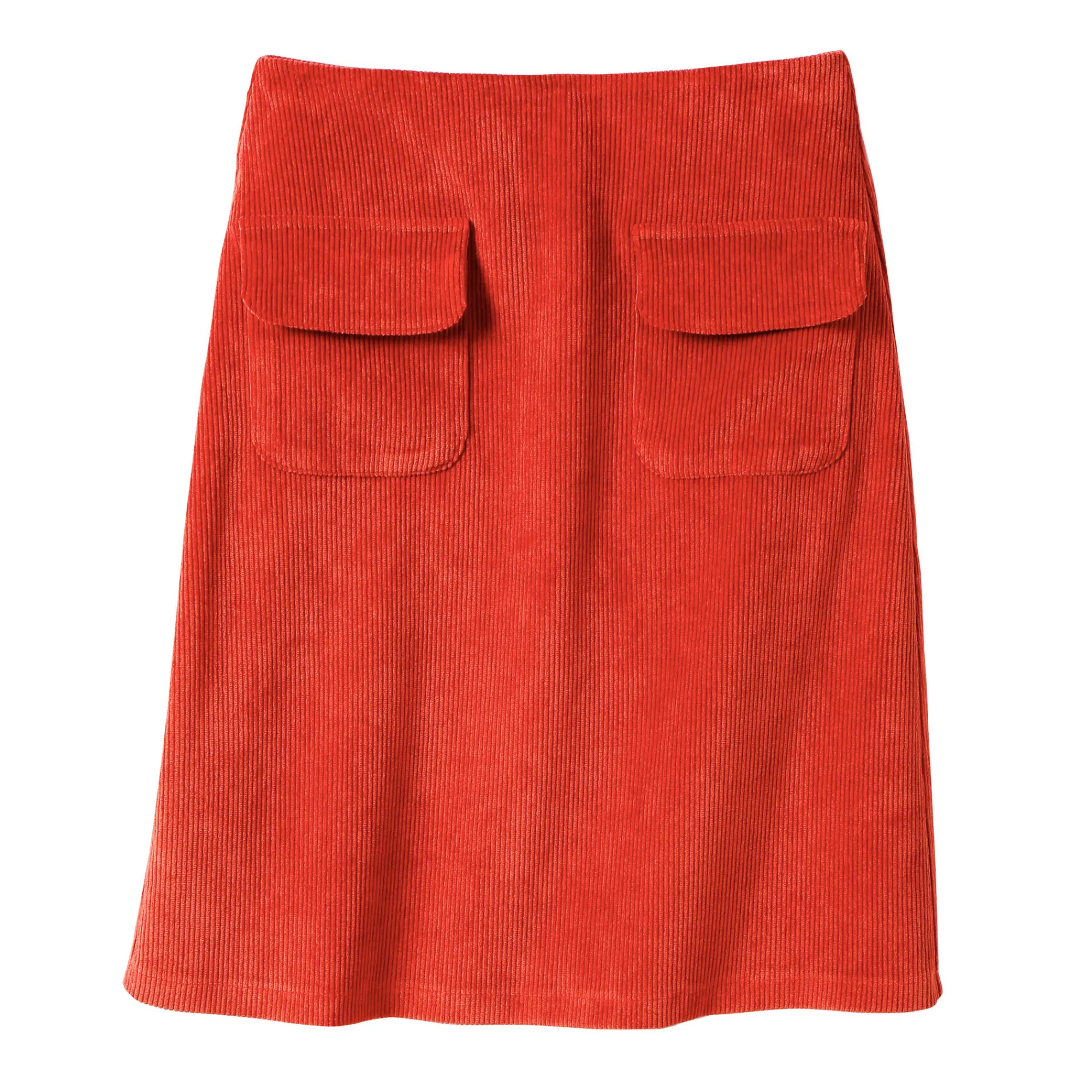 Rok<Blancheporte Rok in velours met A-lijn paprika