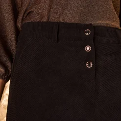 Feestoutfits Dames|Rok<Blancheporte Rok met A-lijn in velours zwart