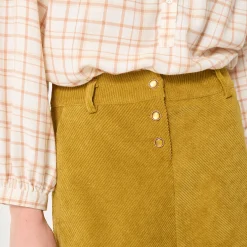 Feestoutfits Dames|Rok<Blancheporte Rok met A-lijn in velours kaki