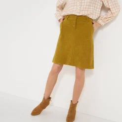 Feestoutfits Dames|Rok<Blancheporte Rok met A-lijn in velours kaki