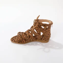 Sandalen En Espadrilles|Schoenen<Blancheporte Romeinse sandalen met luipaardmotief veelkleurig