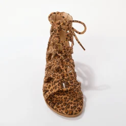 Sandalen En Espadrilles|Schoenen<Blancheporte Romeinse sandalen met luipaardmotief veelkleurig