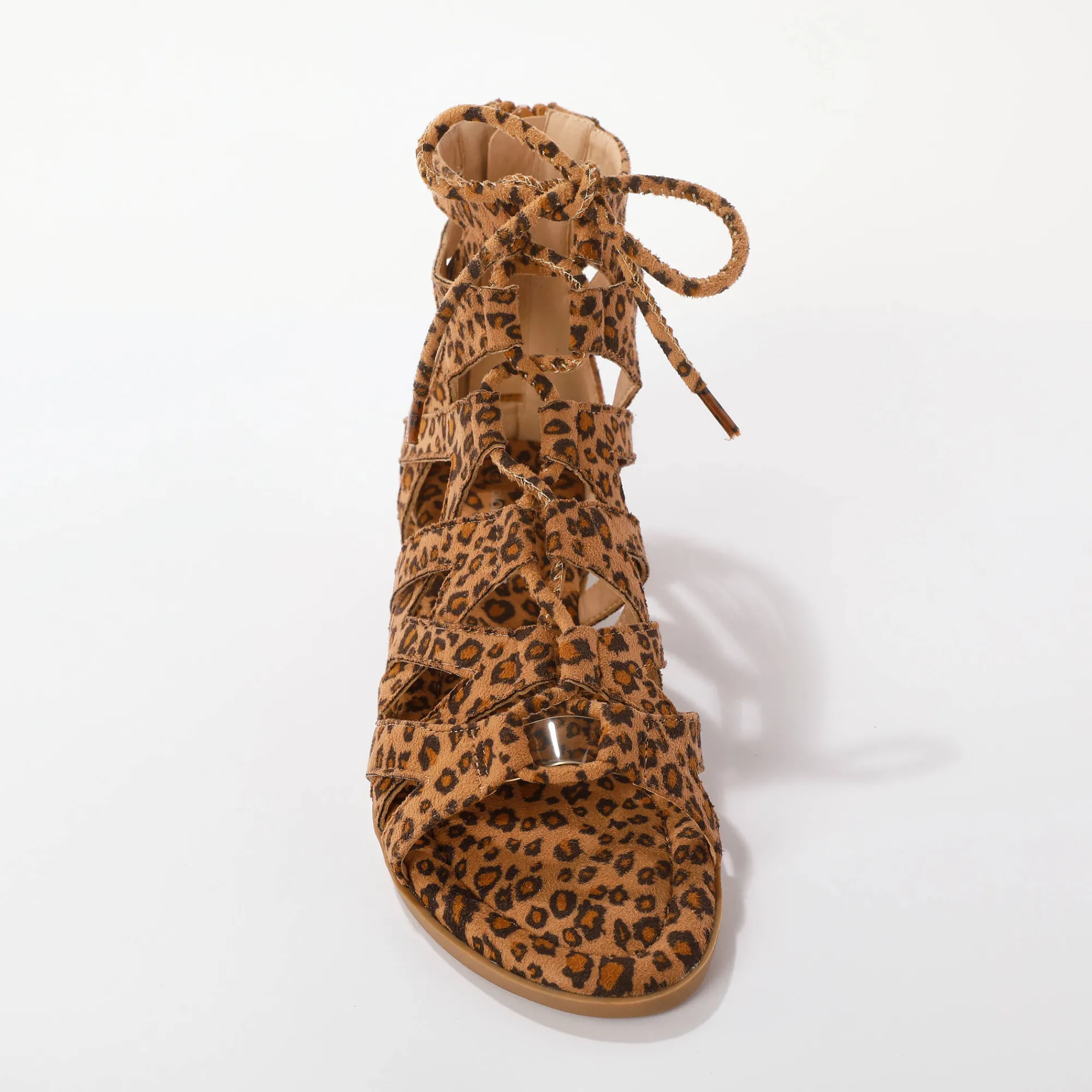 Sandalen En Espadrilles|Schoenen<Blancheporte Romeinse sandalen met luipaardmotief veelkleurig